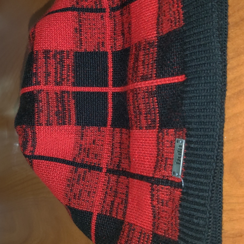 Bulabula Buffalo Plaid Polartec Womens Knit Beanie - Picture 2 of 6
